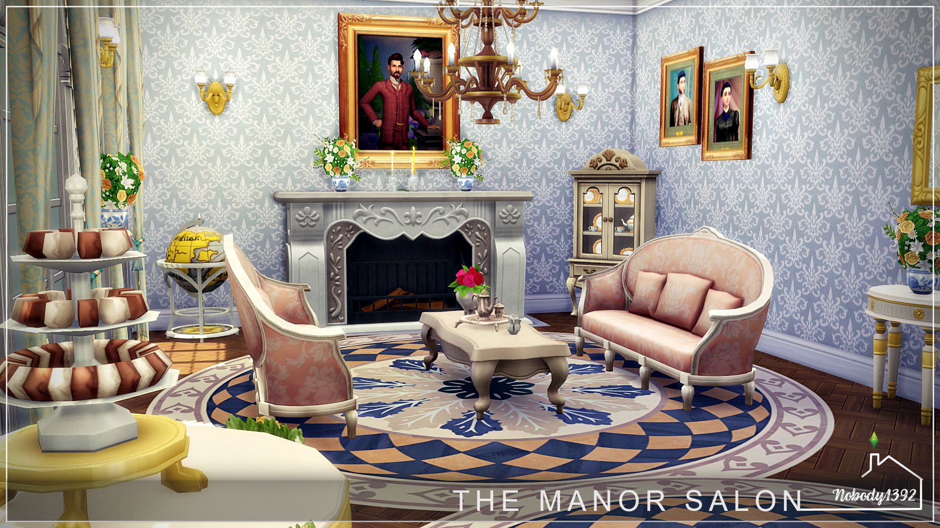 The Manor Salon (No CC!) - room mod for The Sims 4 