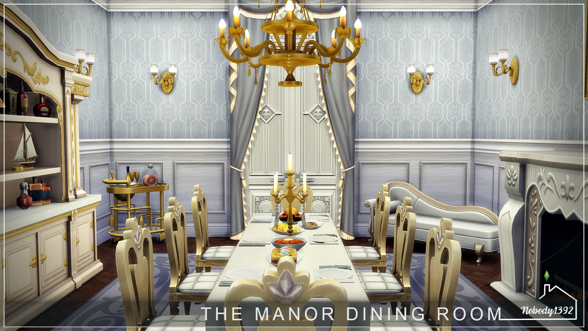 The  Manor Dining Room (No CC!) - room mod for The Sims 4 