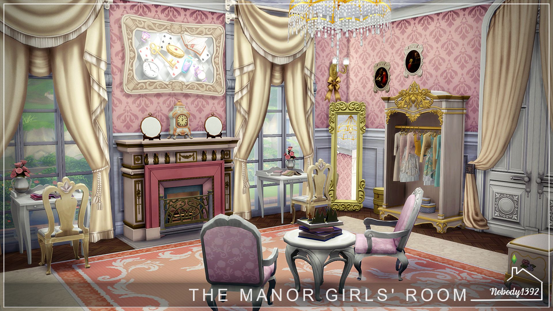 The Manor Girls' Room (No CC!) - room mod for The Sims 4 