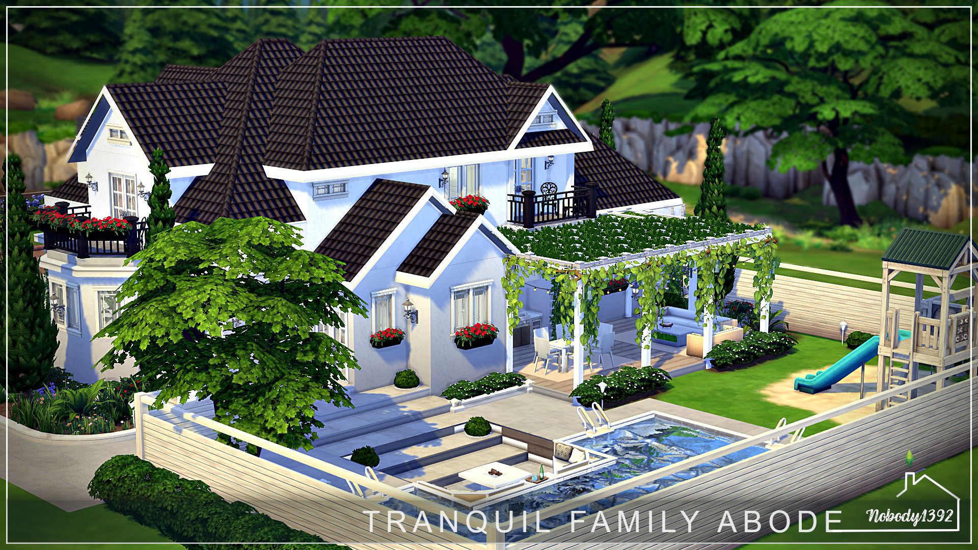Tranquil Family Abode (No CC!) mod for The Sims 4 