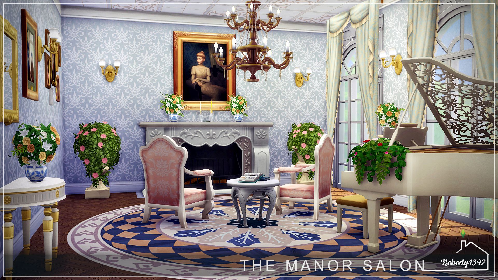 The Manor Salon (No CC!) - room mod for The Sims 4 