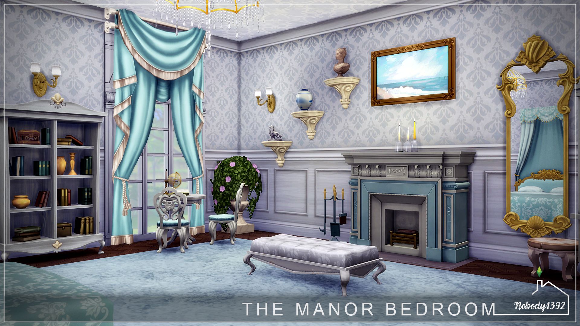 The Manor Bedroom (No CC!) - room mod for The Sims 4 