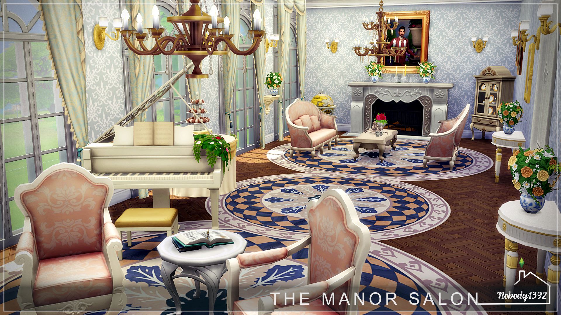The Manor Salon (No CC!) - room mod for The Sims 4 