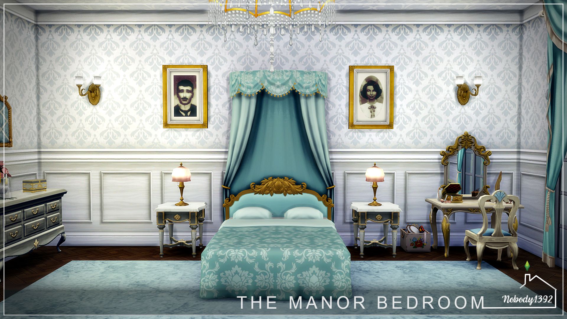 The Manor Bedroom (No CC!) - room mod for The Sims 4 