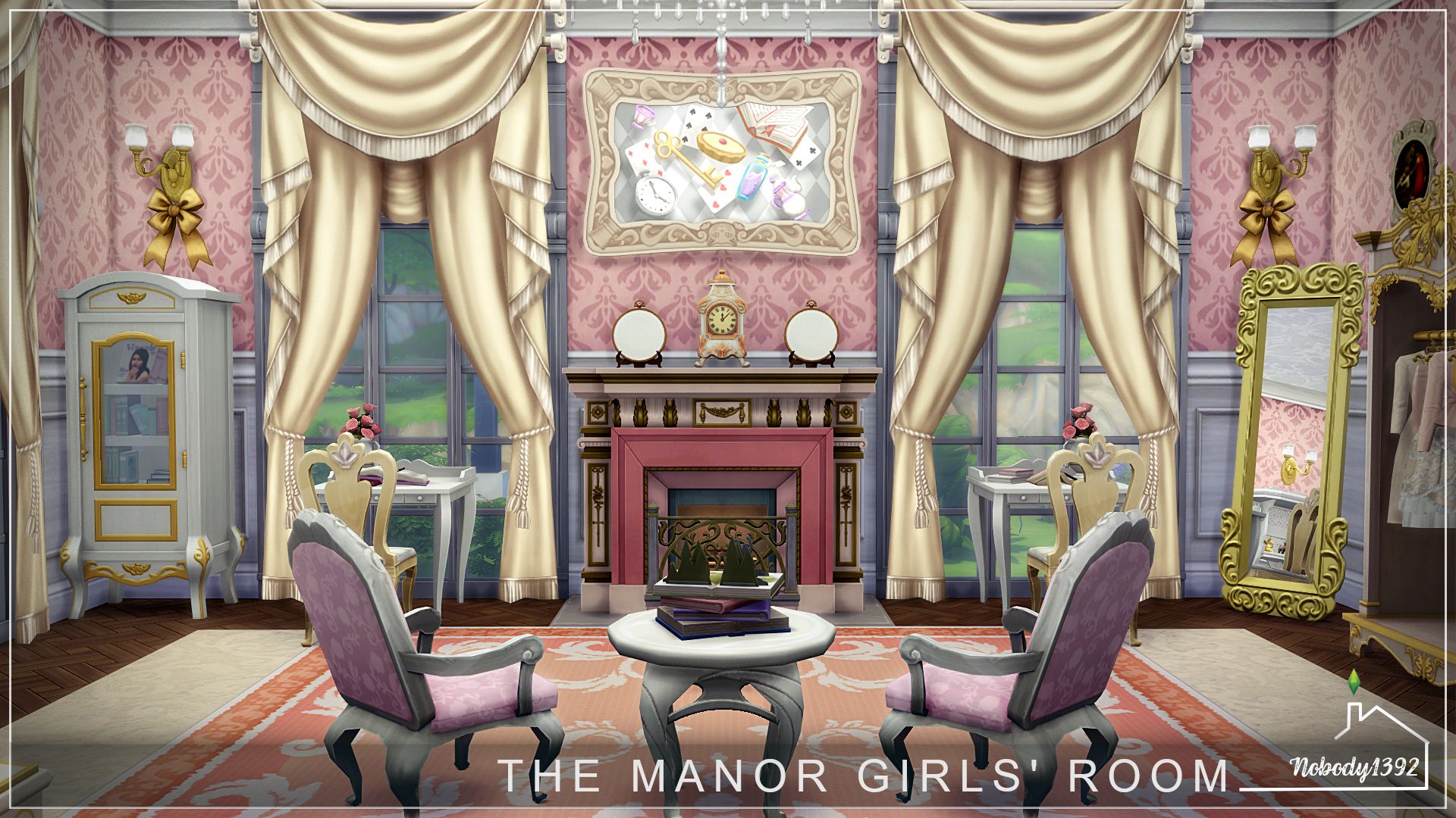 The Manor Girls' Room (No CC!) - room mod for The Sims 4 
