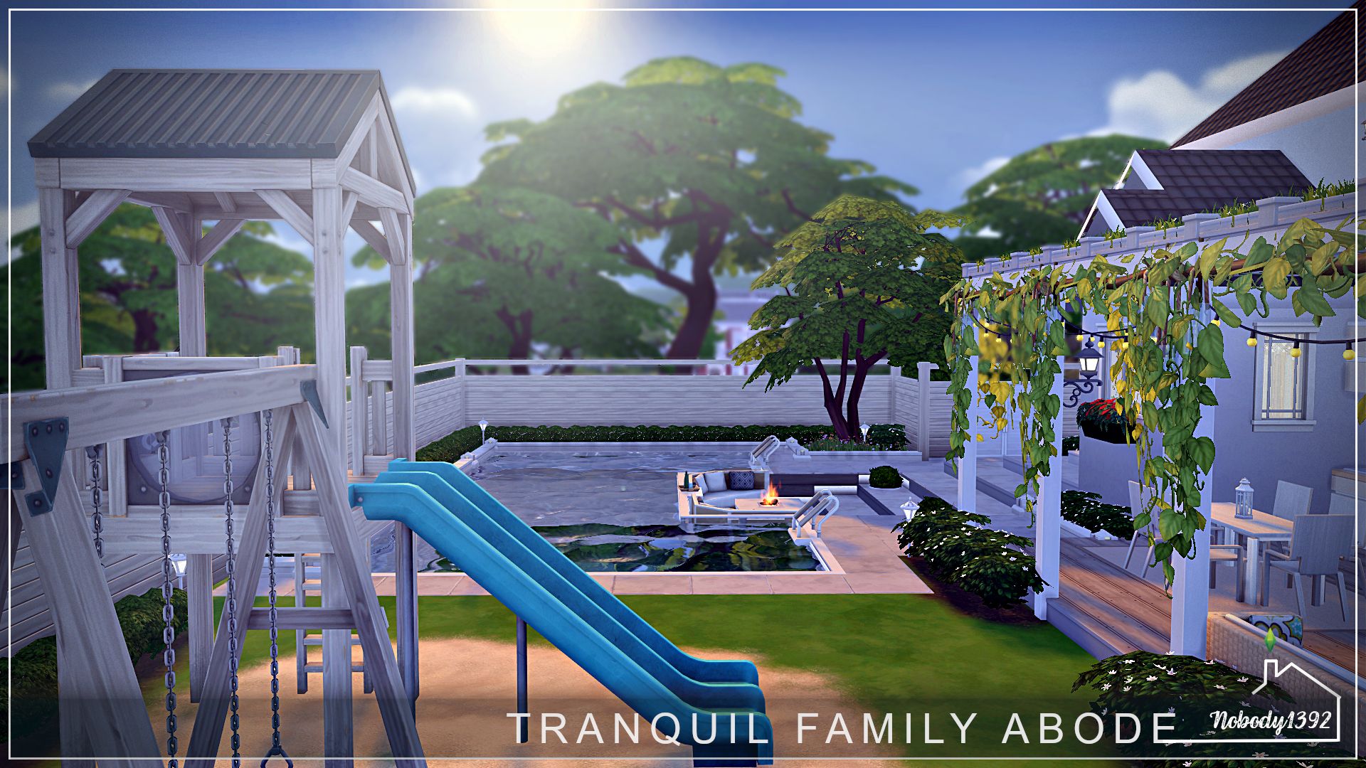 Tranquil Family Abode (No CC!) mod for The Sims 4 