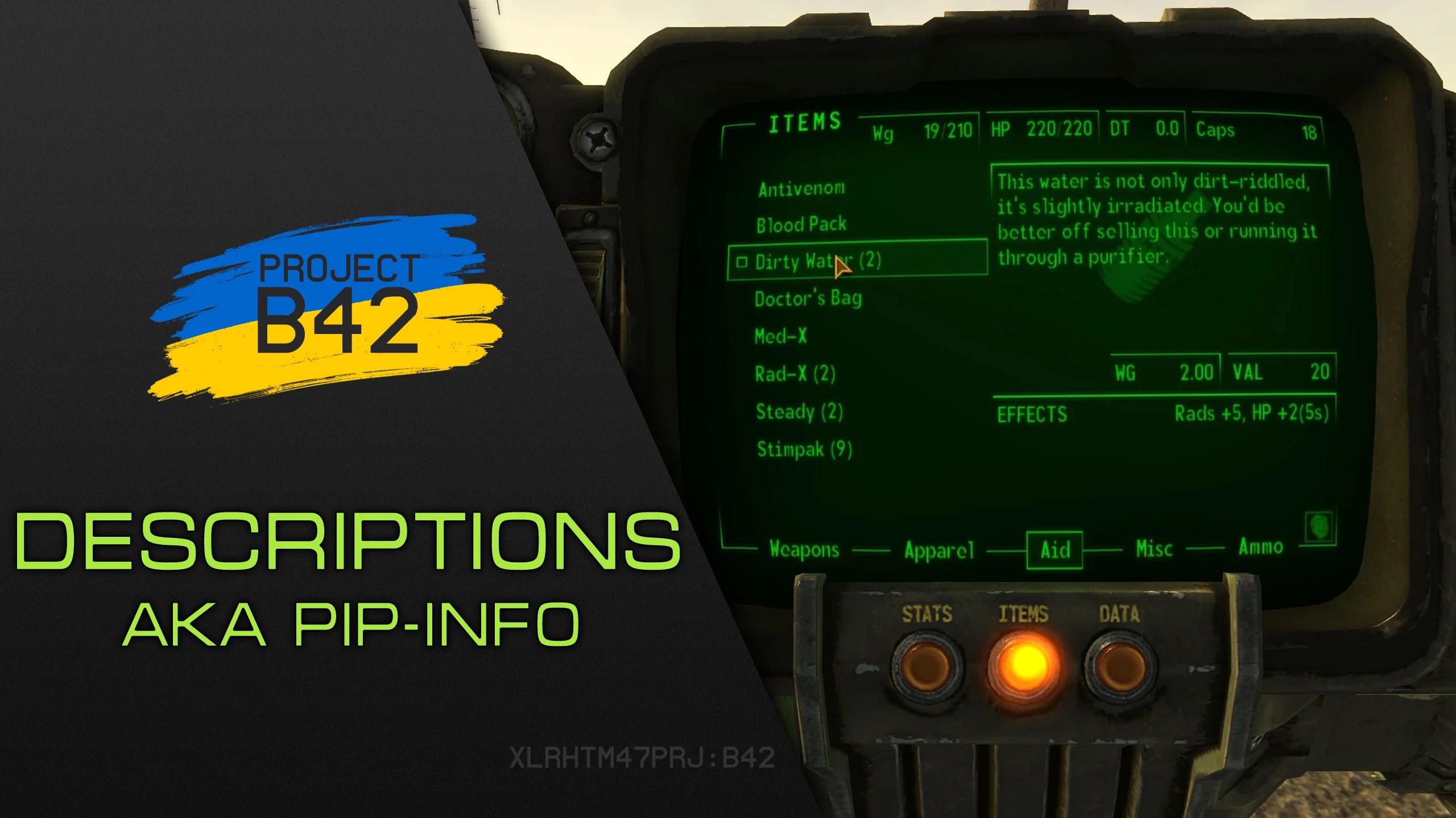 B42 Descriptions aka Pip-Info mod for Fallout: New Vegas
