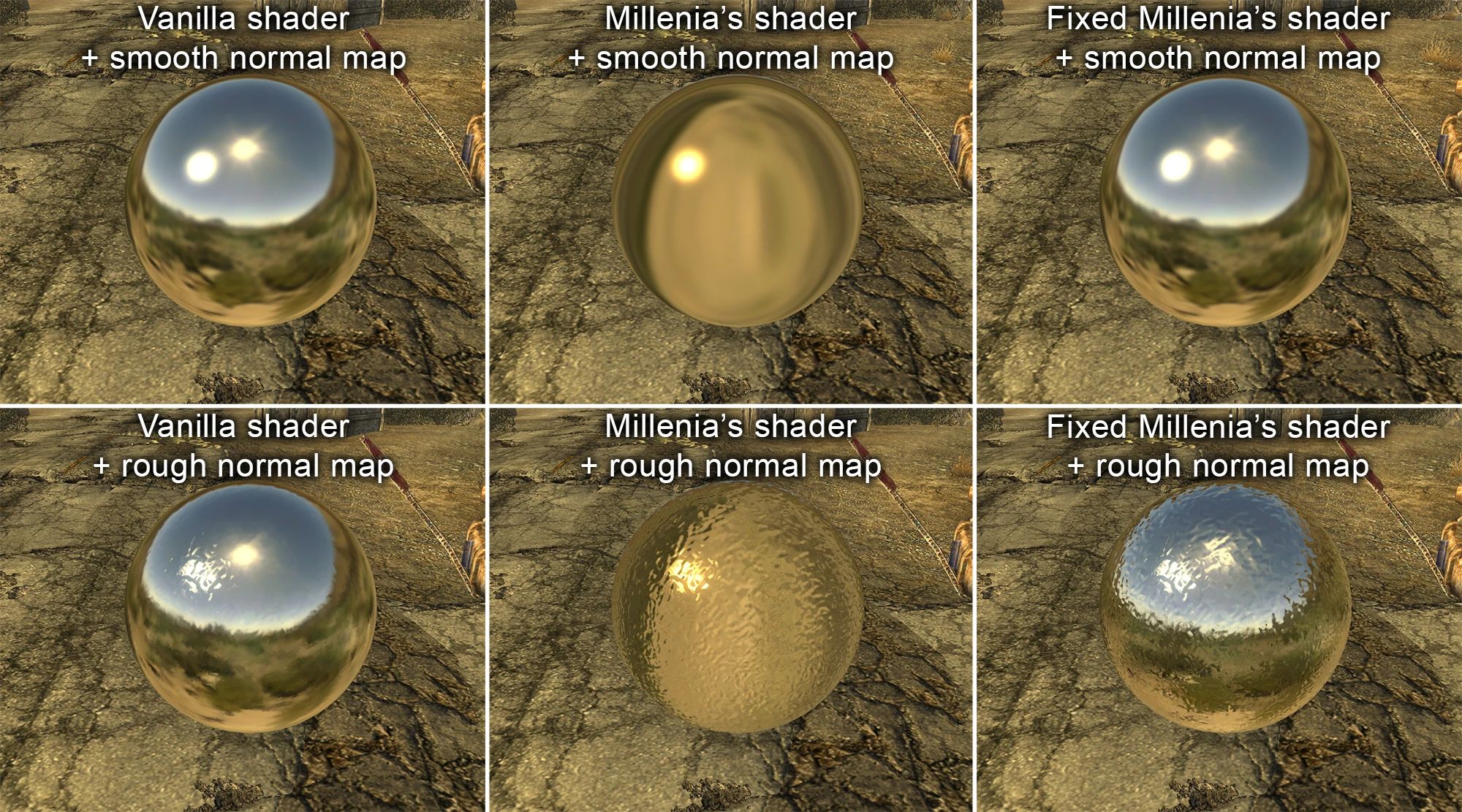 Millenia's Environment Map Shader Fix mod for Fallout: New Vegas