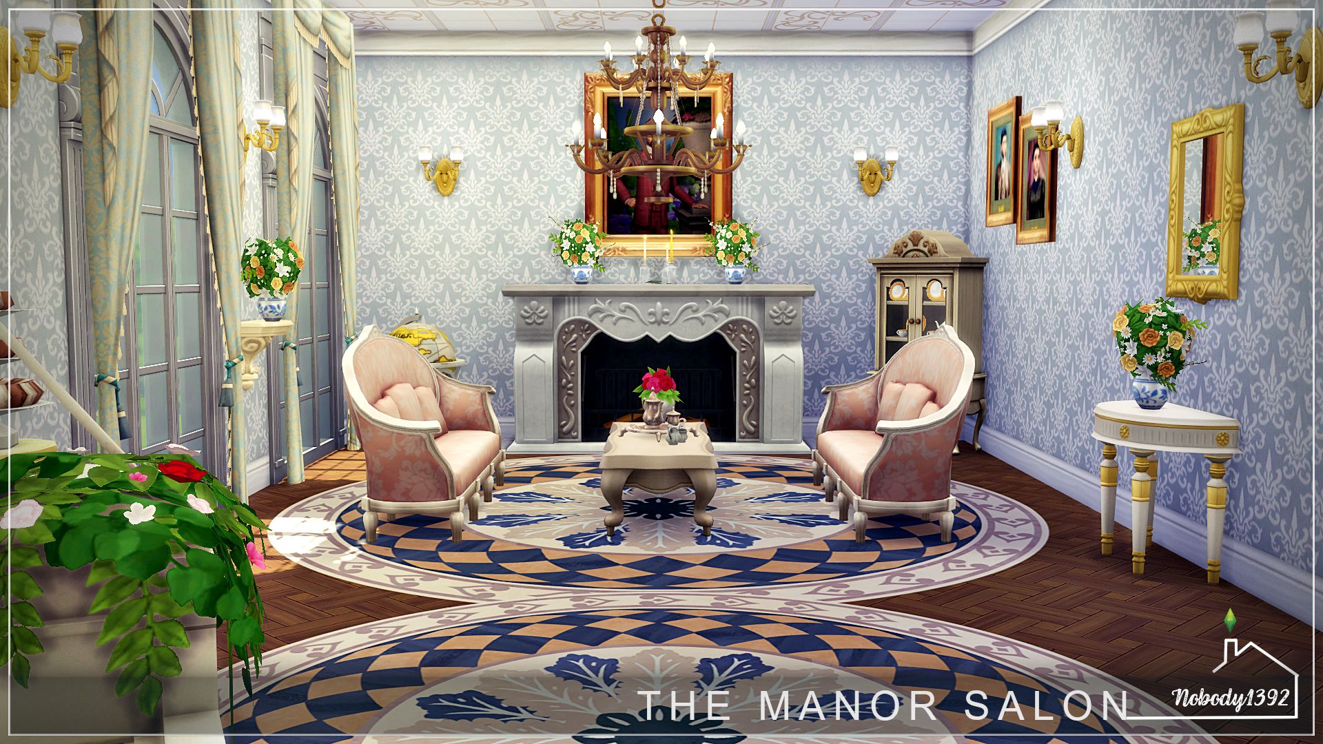 The Manor Salon (No CC!) - room mod for The Sims 4 