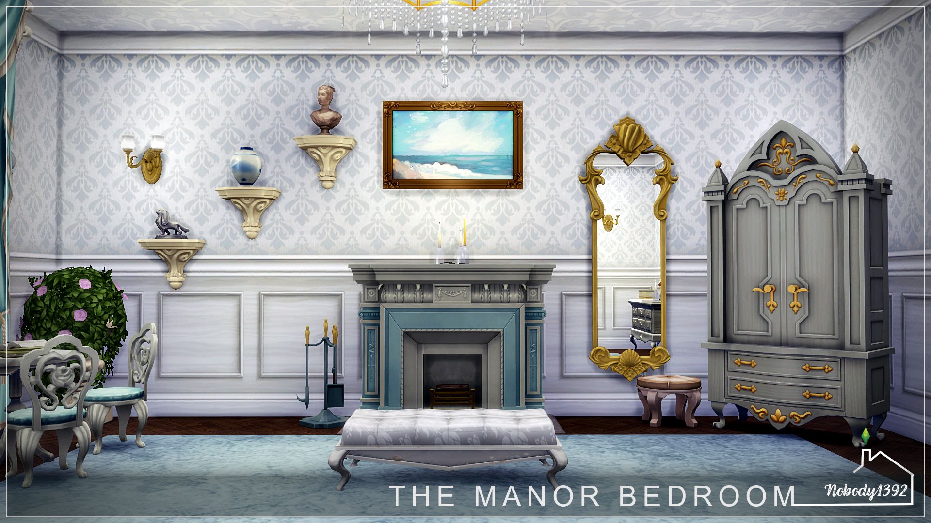 The Manor Bedroom (No CC!) - room mod for The Sims 4 