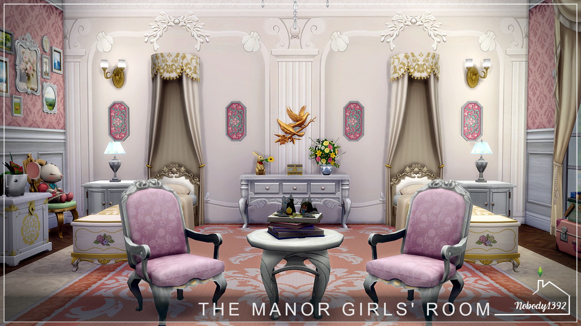 The Manor Girls' Room (No CC!) - room mod for The Sims 4 