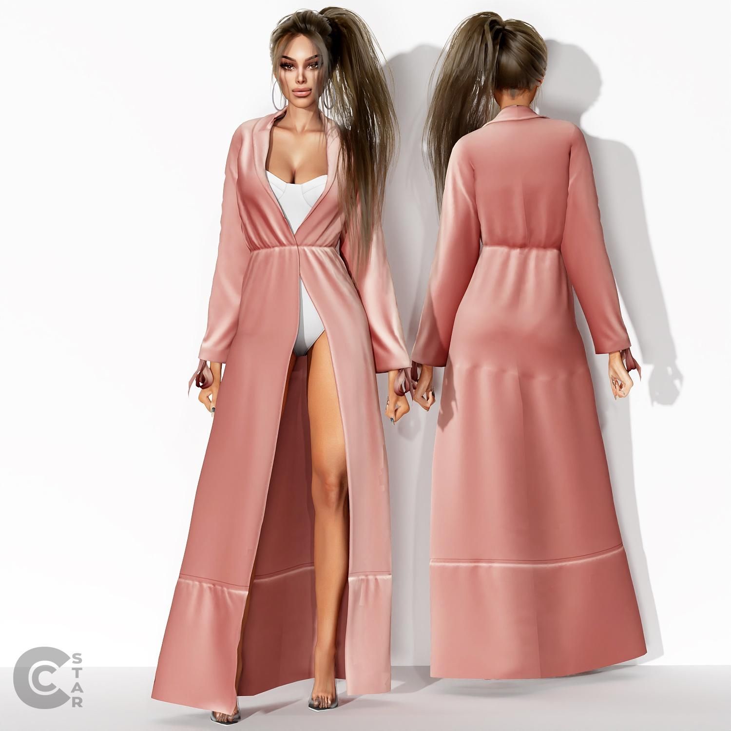 Robe Dress with Bodysuit mod for The Sims 4 