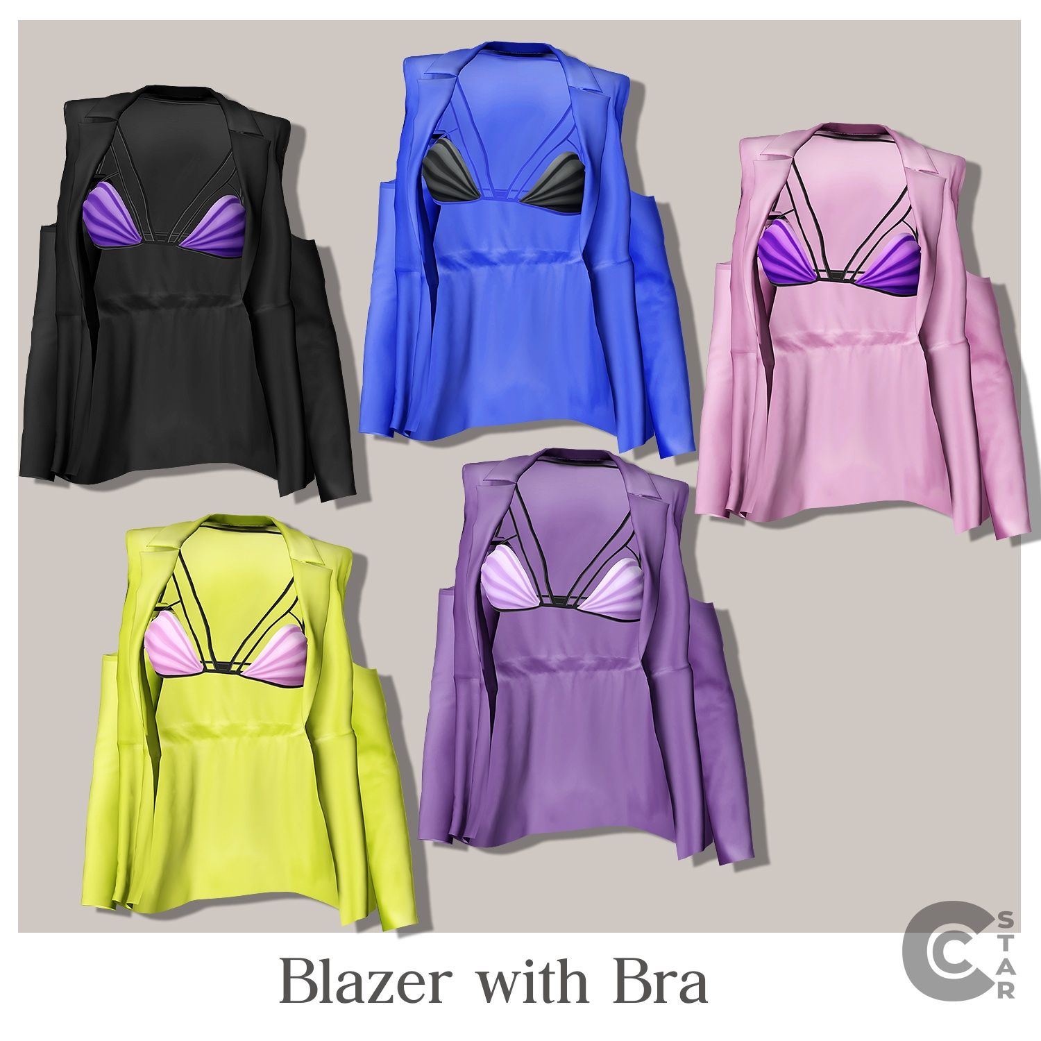 Blazer with Bra mod for The Sims 4 