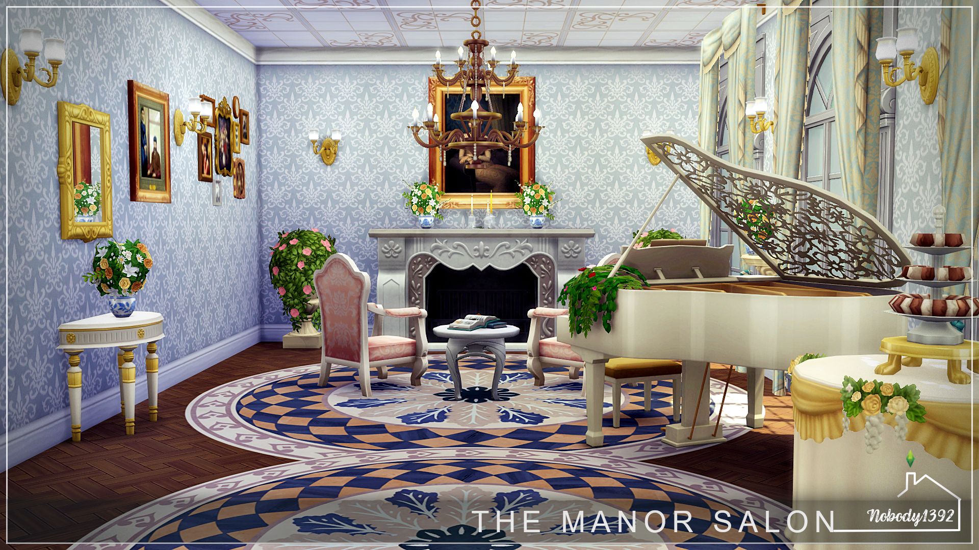 The Manor Salon (No CC!) - room mod for The Sims 4 