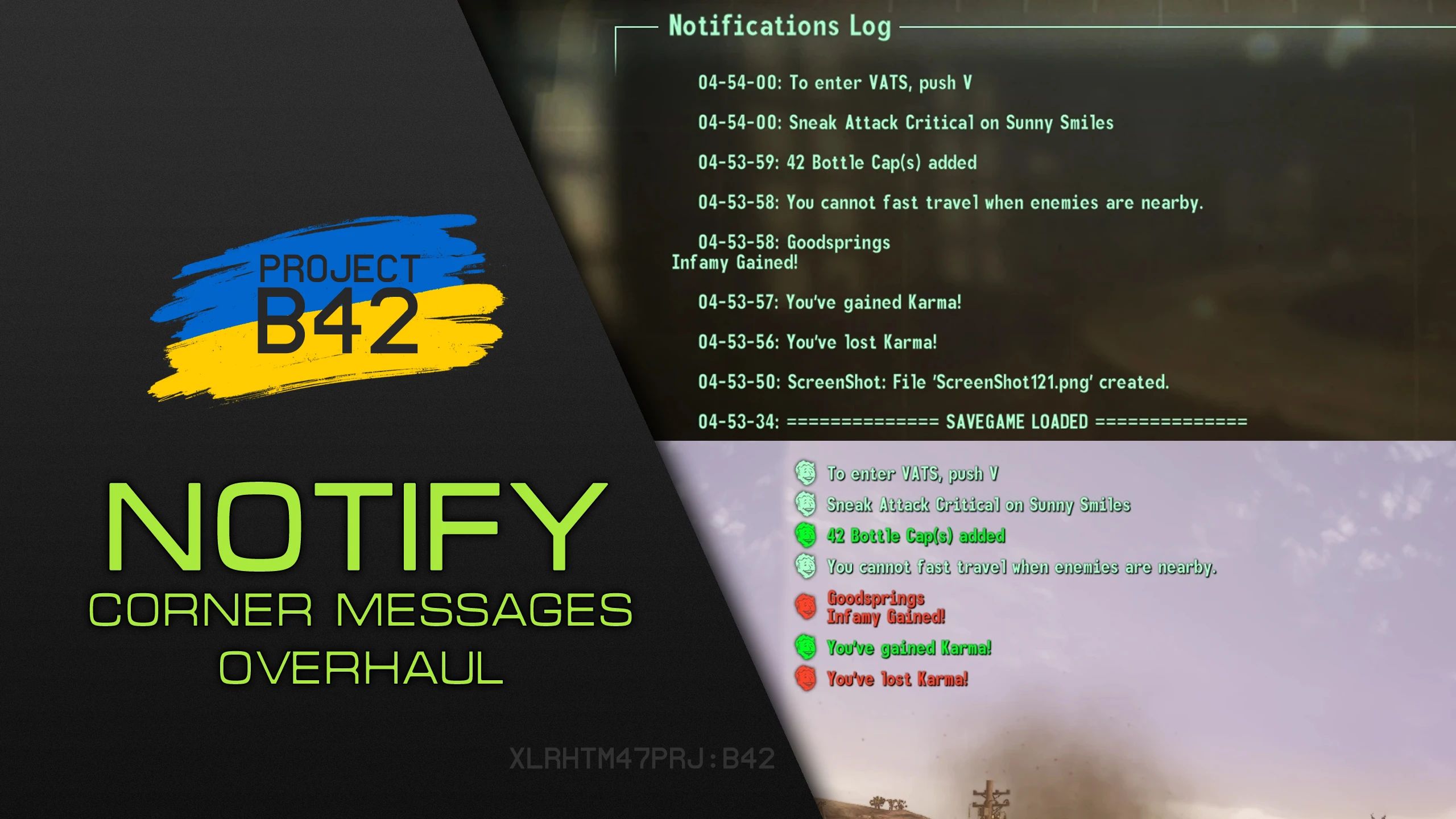 B42 Notify mod for Fallout: New Vegas