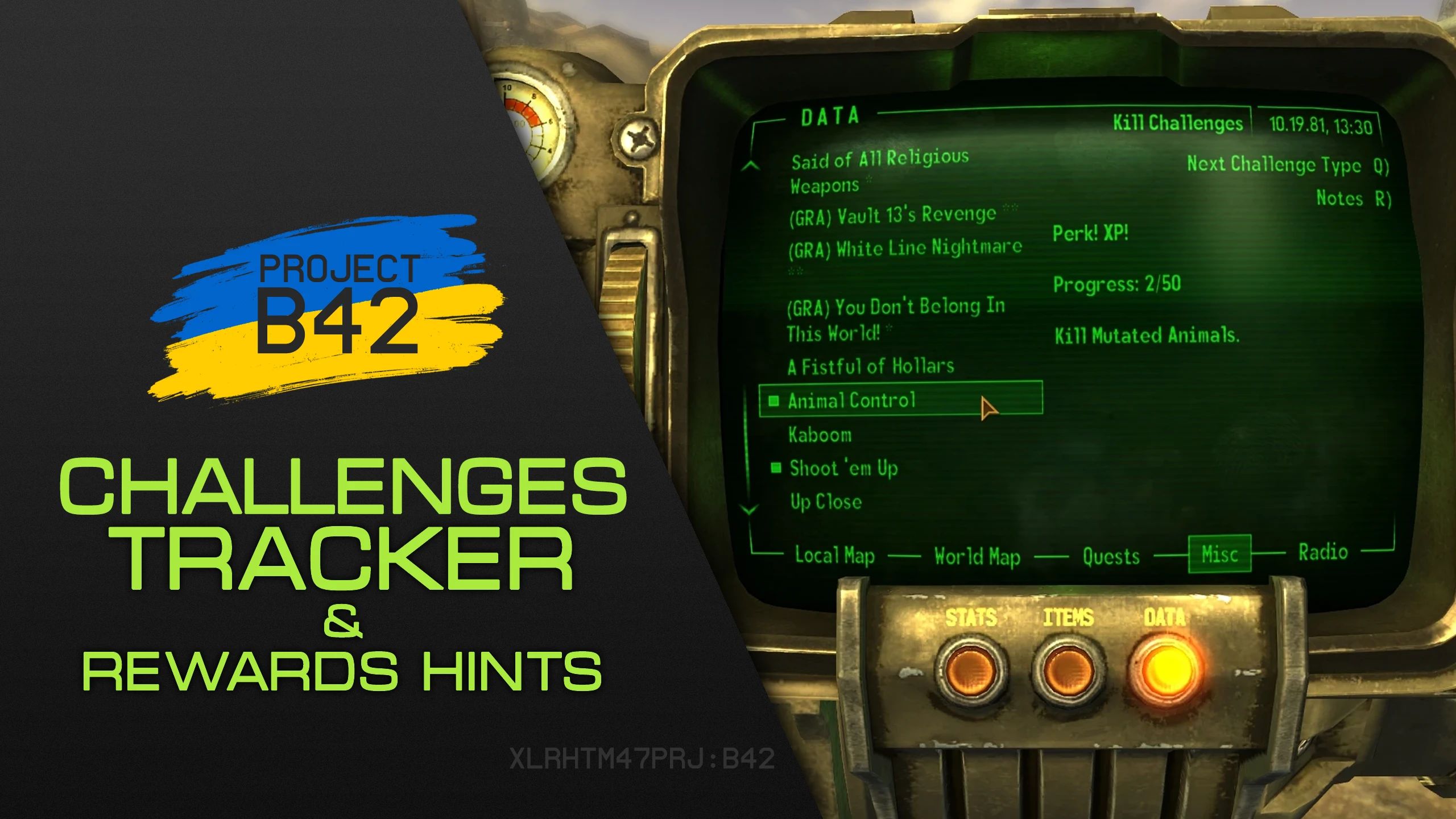 Challenges Tracker and Rewards Hints - ESPless mod for Fallout: New Vegas