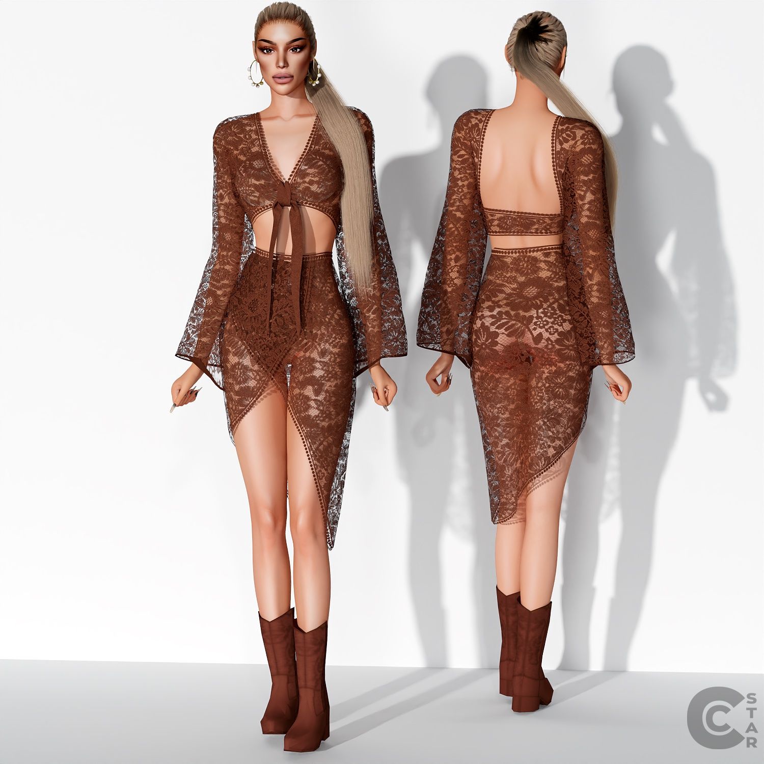 Sheer Boho Set mod for The Sims 4 