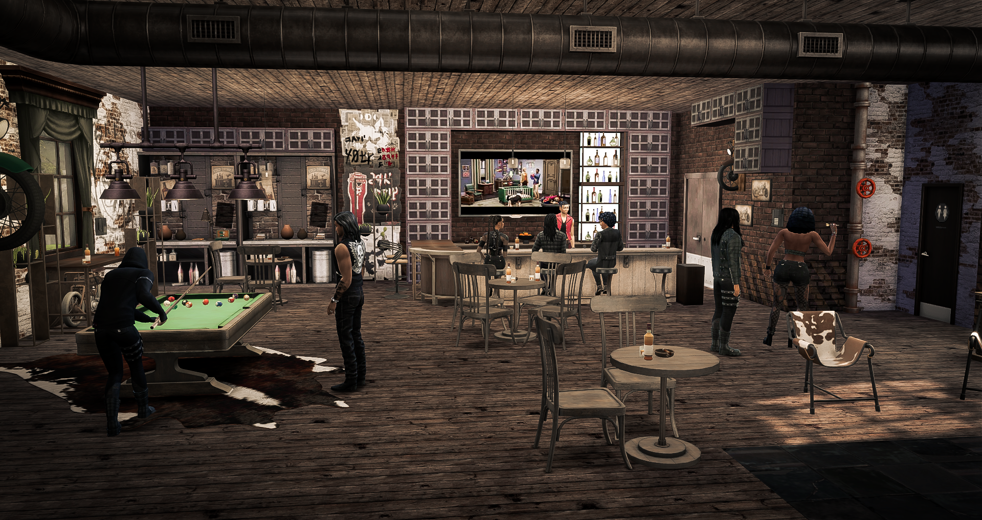 Man Cave  (Includes a functional pool table) mod for The Sims 4 