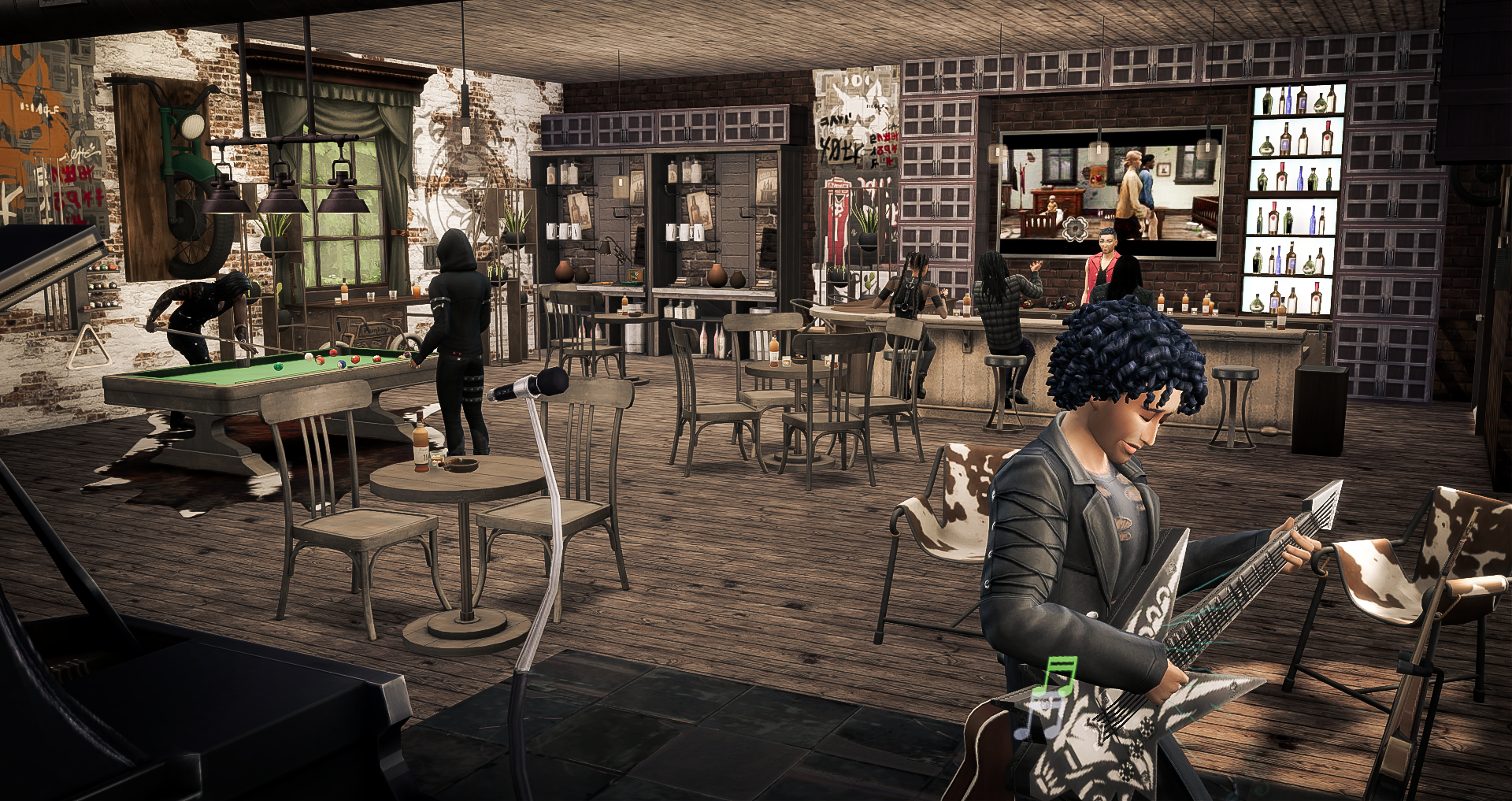 Man Cave  (Includes a functional pool table) mod for The Sims 4 
