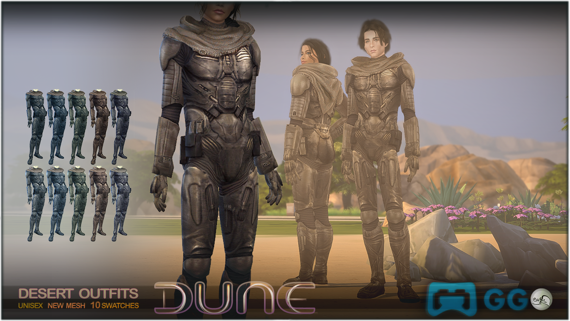 GG- Desert Outfits - DUNE mod for The Sims 4 