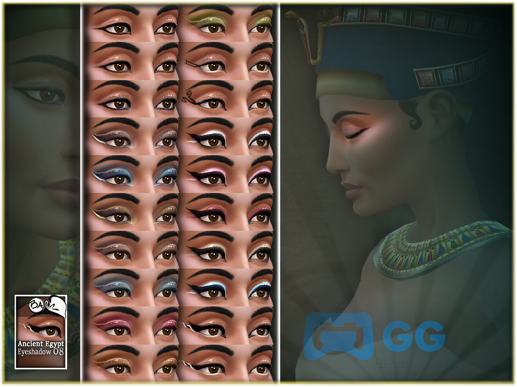 GG- Ancient Egyptian Eyeshadow mod for The Sims 4 
