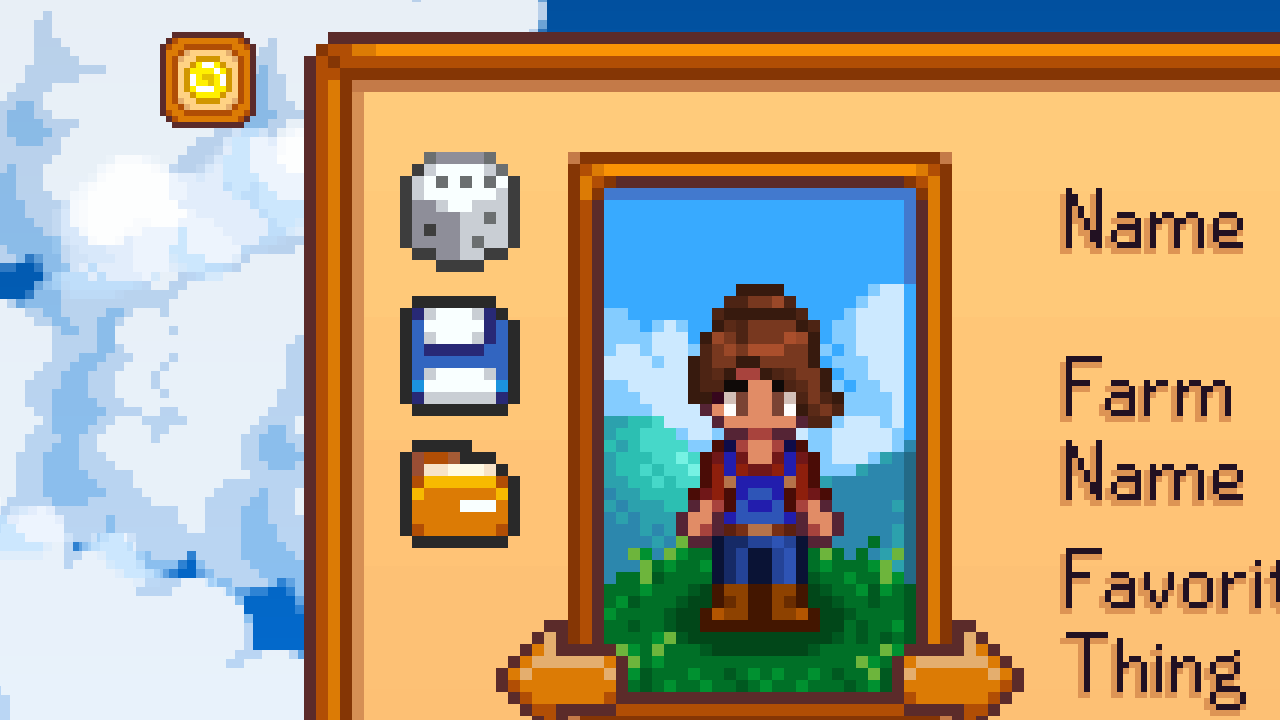 Save and Load Character Presets (Default Farmer Settings - Vanilla-Friendly - Multiple Slots - Helper Menu) mod for Stardew Valley