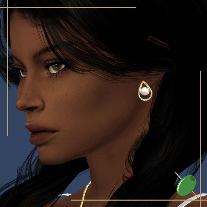 Amelie Pearl Earrings mod for The Sims 4 