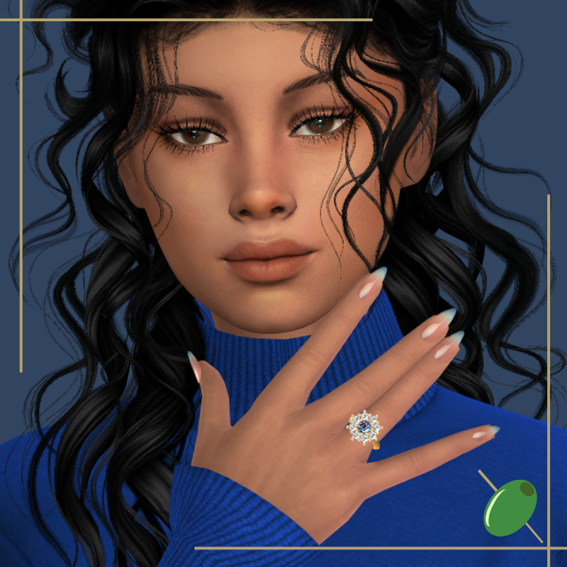 Diamond Flower Ring mod for The Sims 4 
