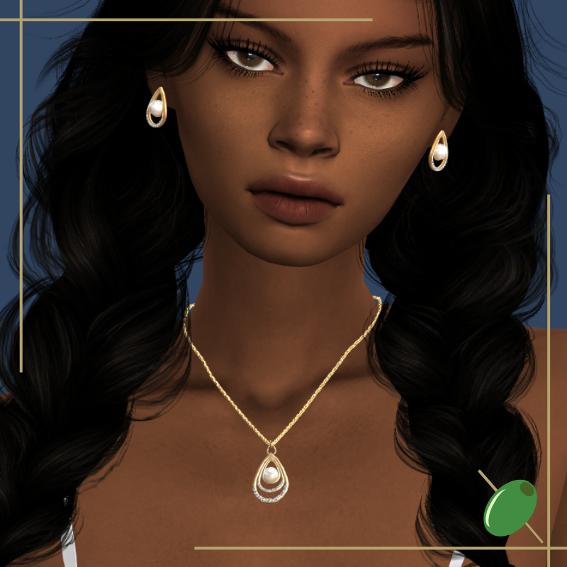 Amelie Pearl Necklace mod for The Sims 4 