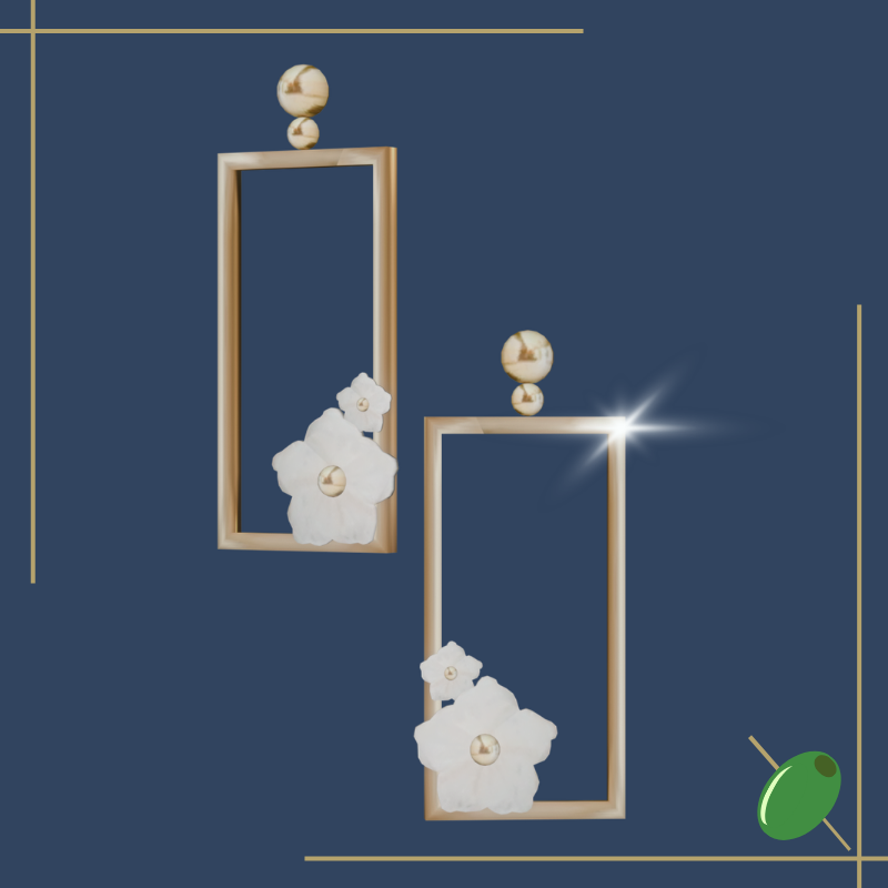 Leonie Geometric Earrings mod for The Sims 4 