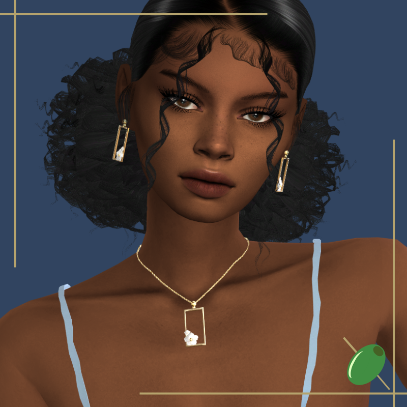 Leonie Geometric Necklace mod for The Sims 4 