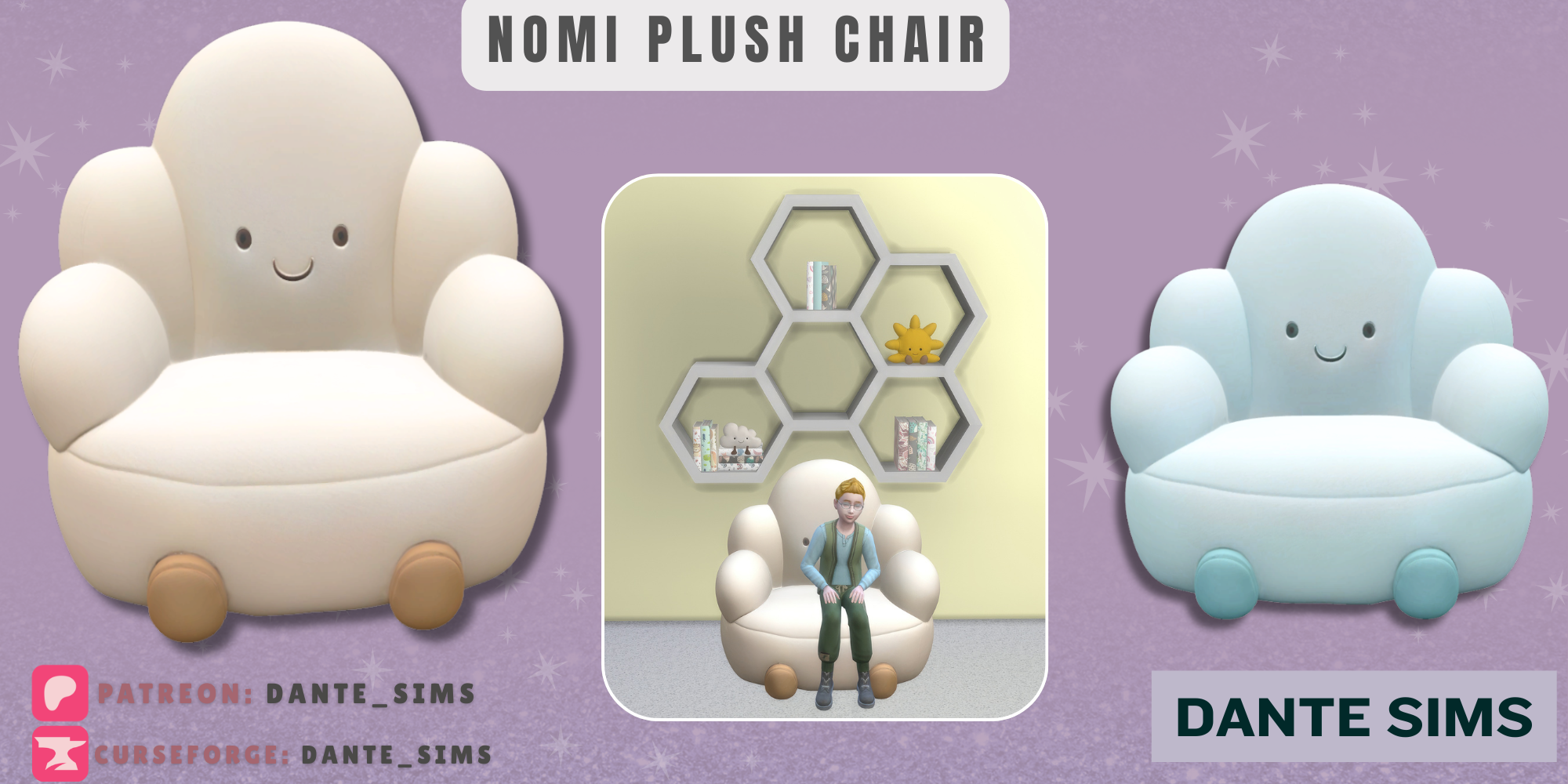 Nomi plush chair mod for The Sims 4 