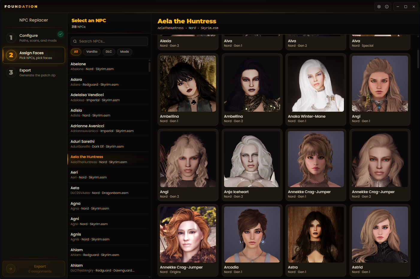 Exclusive - Foundation - Faces mod for The Elder Scrolls V: Skyrim Special Edition