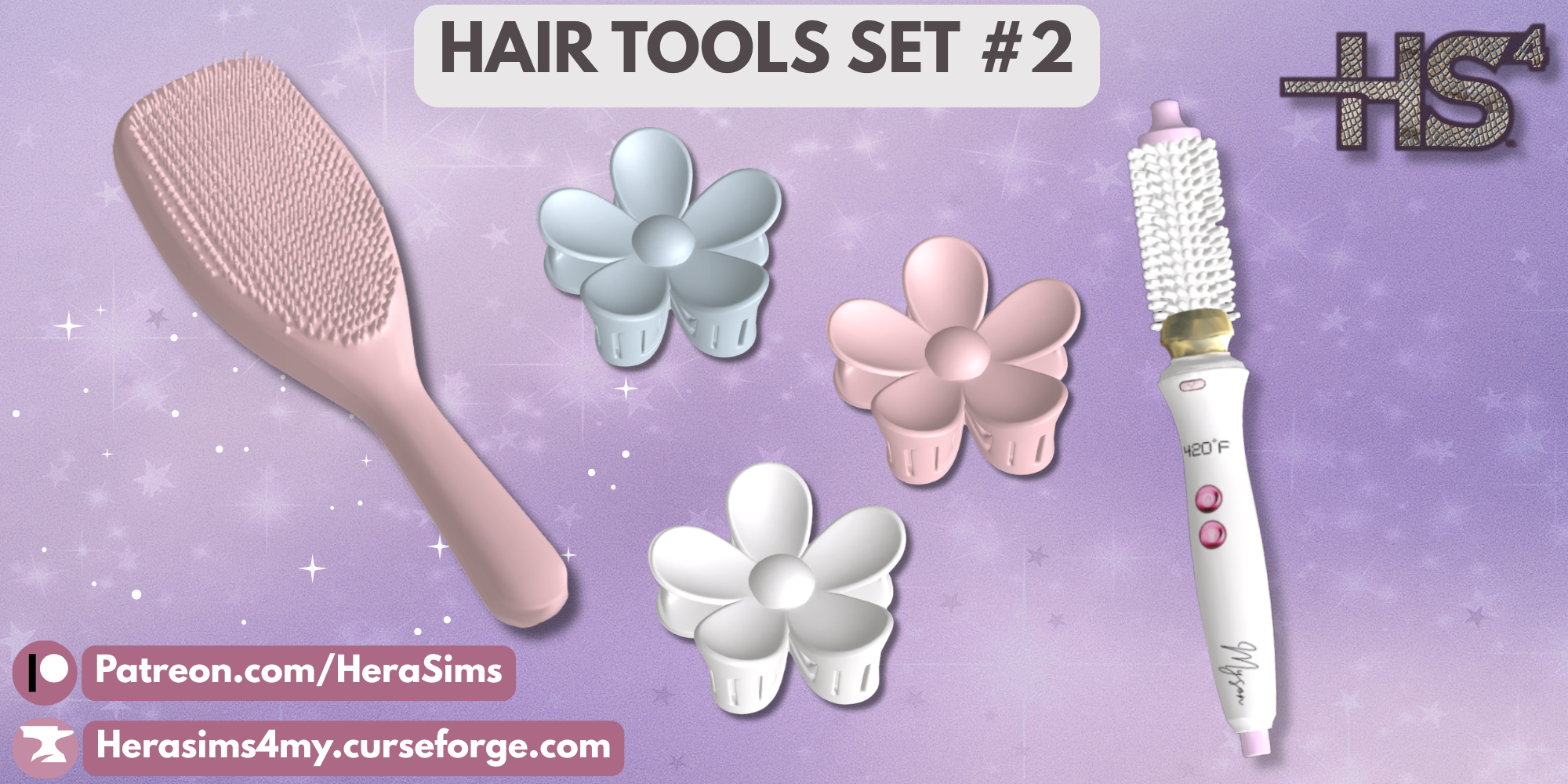 Hair tools set #2 mod for The Sims 4 