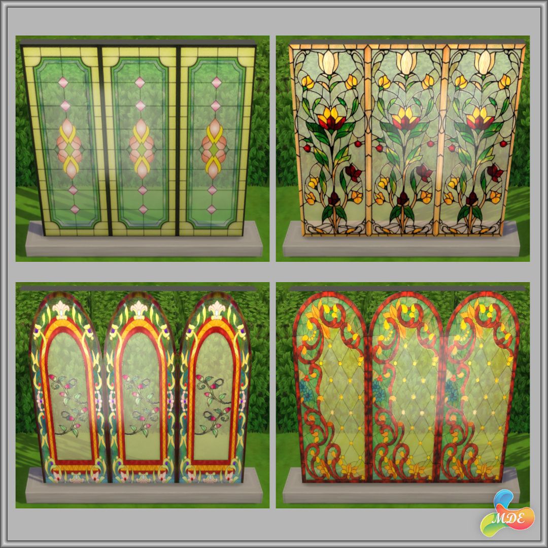 Patterned Glass Walls Part 2 mod for The Sims 4 