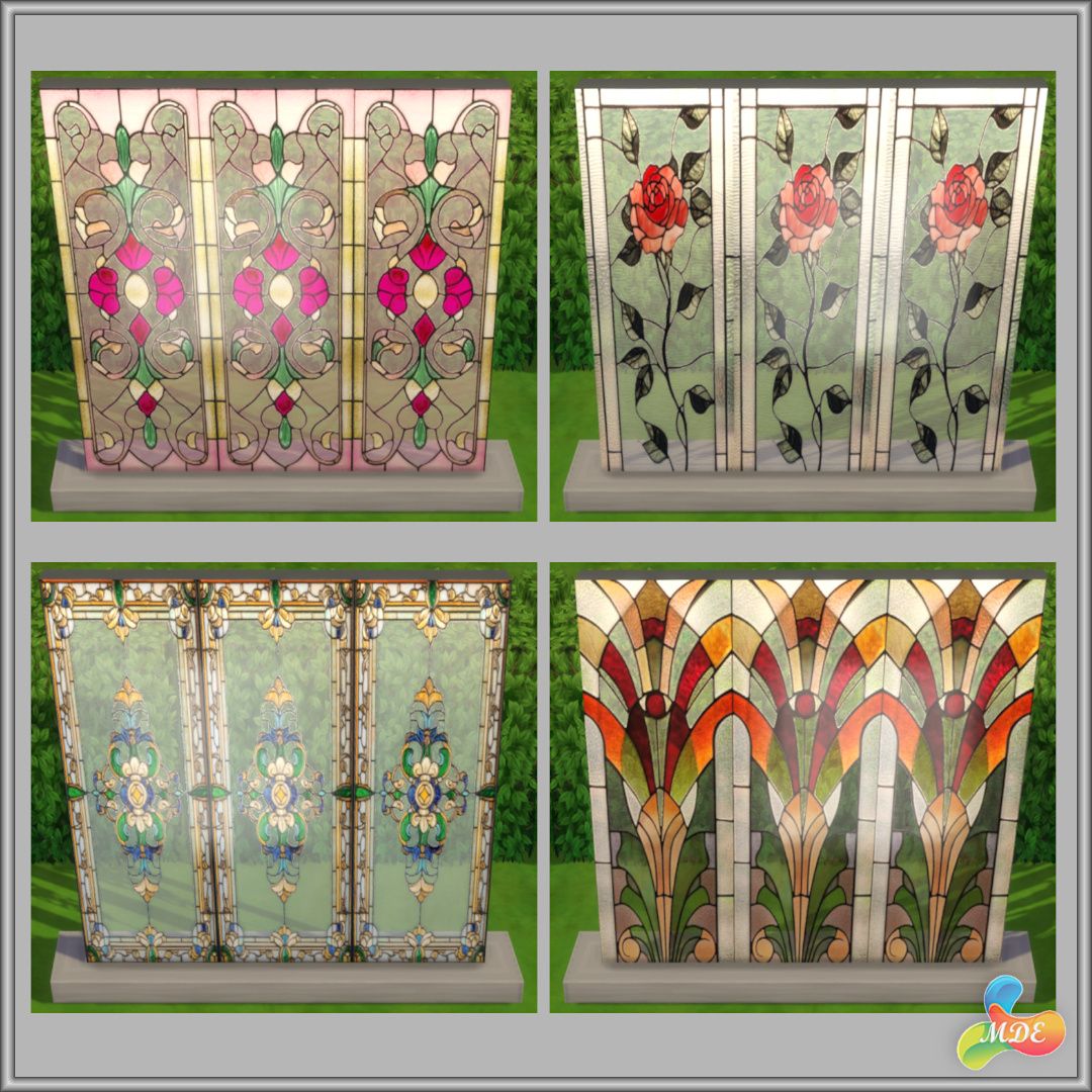 Patterned Glass Walls Part 2 mod for The Sims 4 