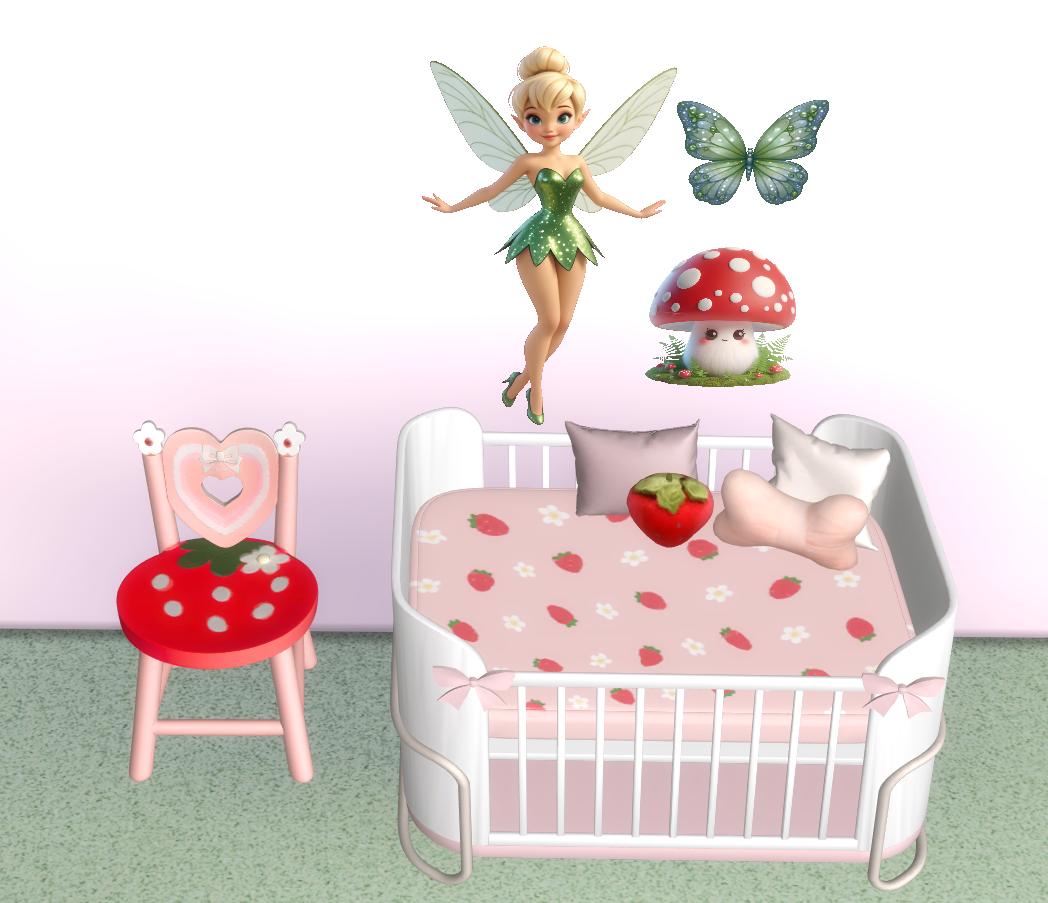 Disney Tinkerbell fairy wall stickers set mod for The Sims 4 