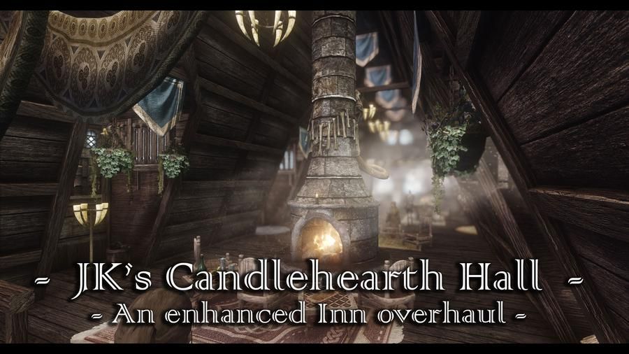 JK's Candlehearth Hall mod for The Elder Scrolls V: Skyrim Special Edition