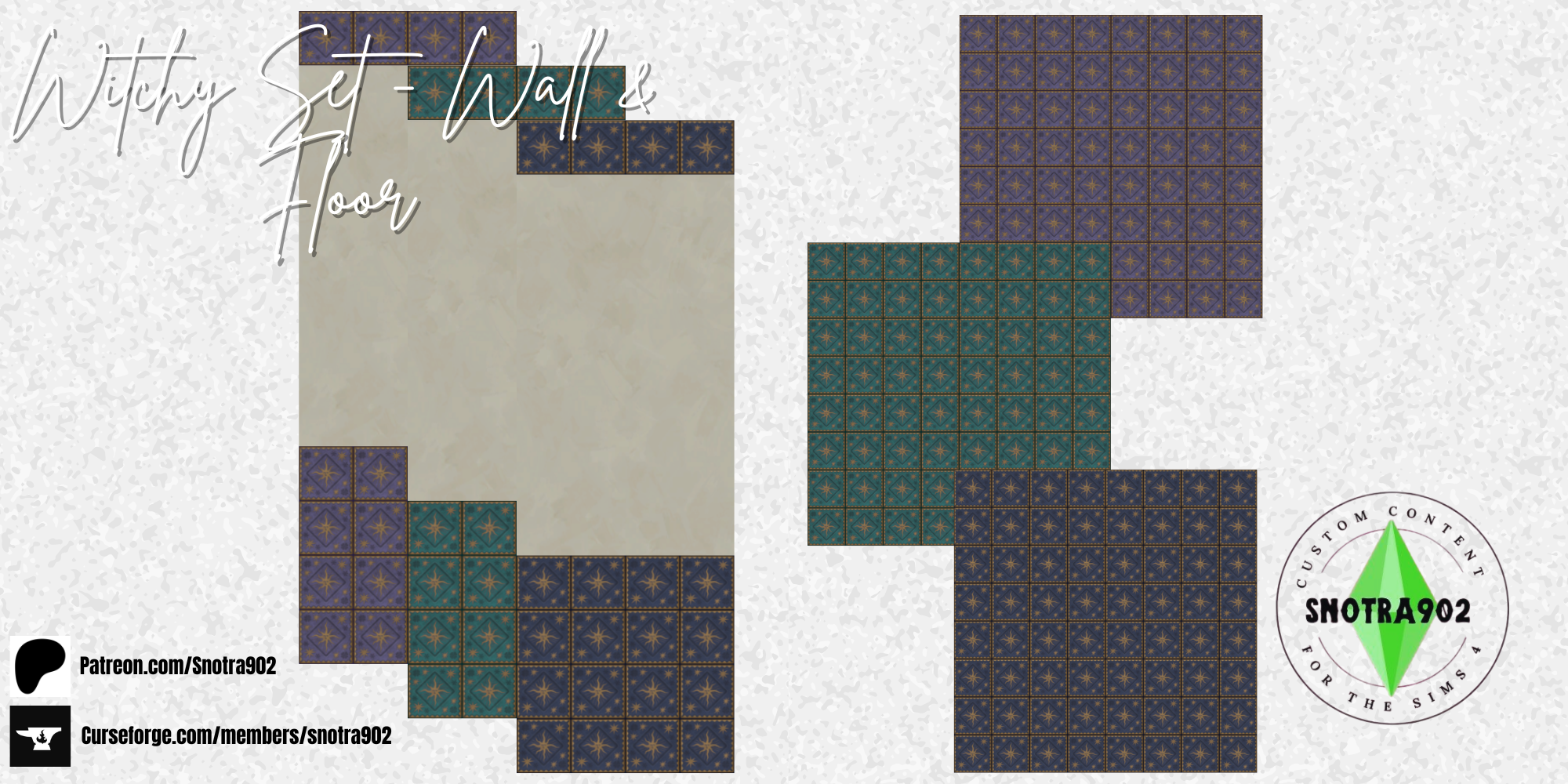 Witchy Set - Wall & Floor mod for The Sims 4 