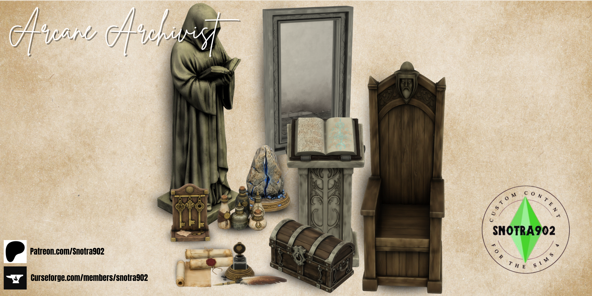 Arcane Archivist mod for The Sims 4 