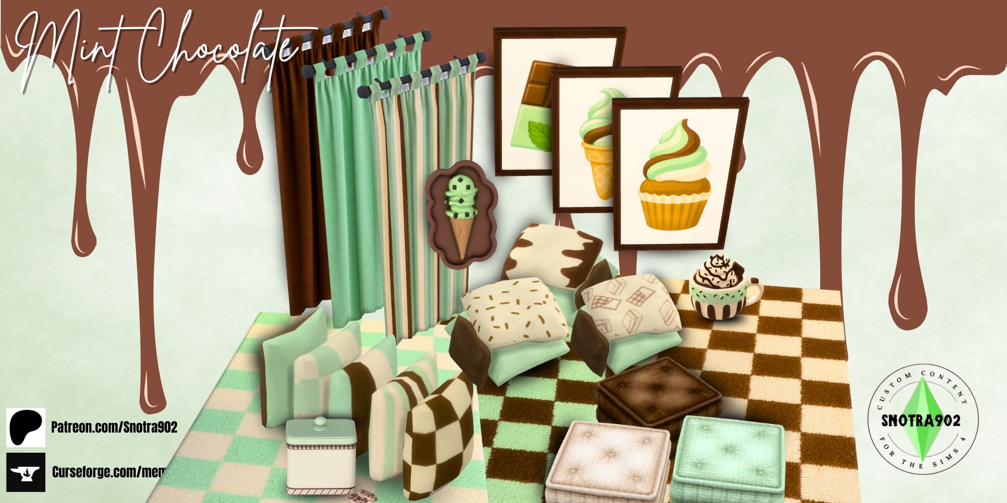 Mint Chocolate mod for The Sims 4 