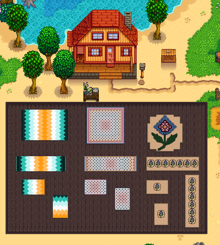 Logo's Rug Emporium Extravaganza mod for Stardew Valley