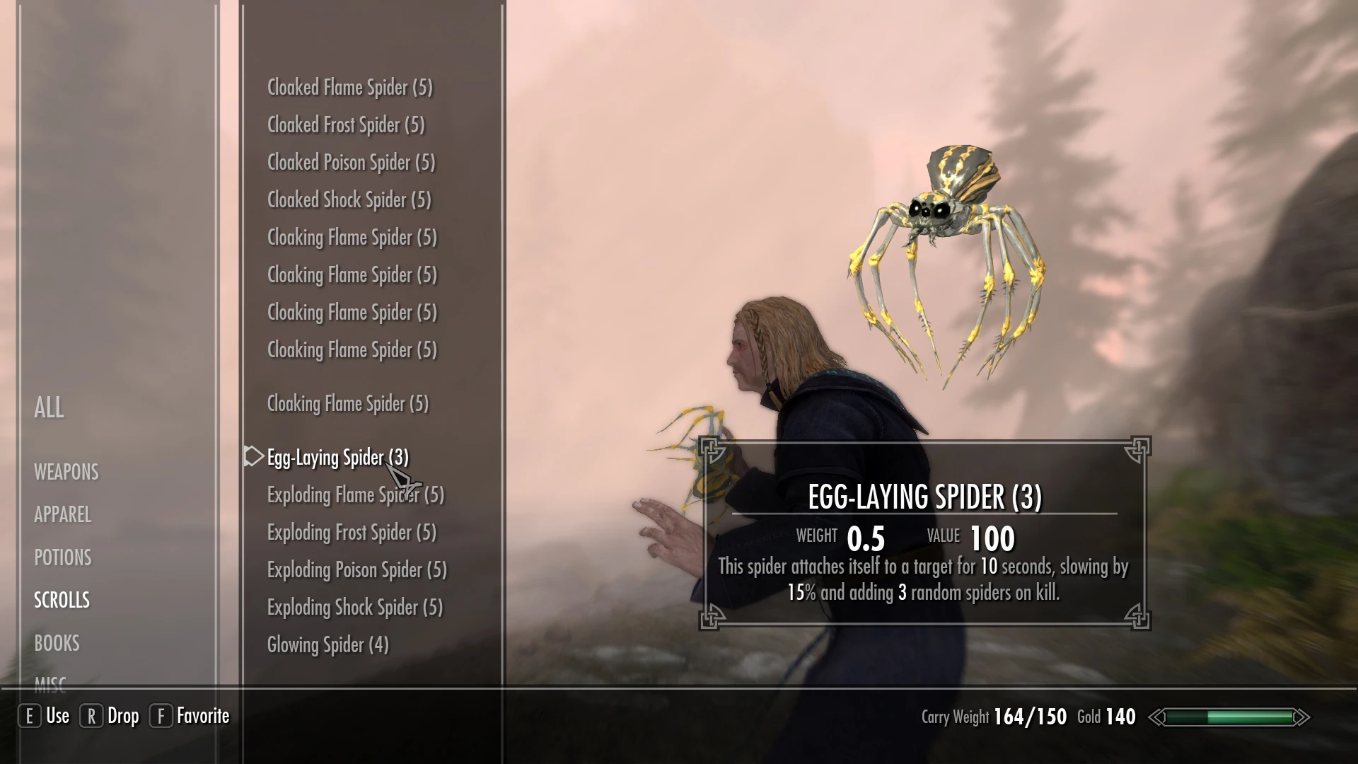 Spiderbros - Throwing Spider Overhaul mod for The Elder Scrolls V: Skyrim Special Edition