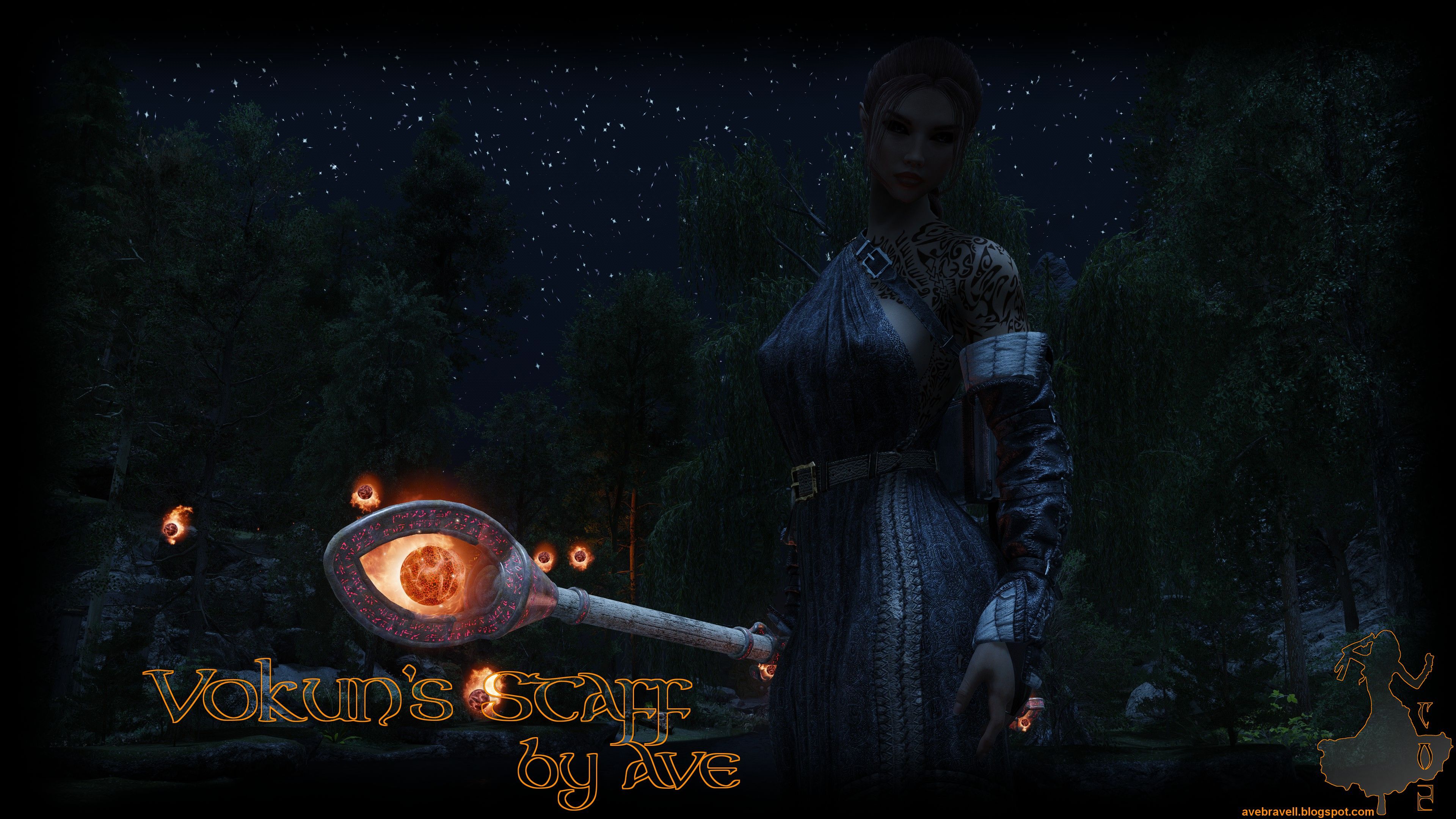 Vokun's Staff by Ave mod for The Elder Scrolls V: Skyrim Special Edition
