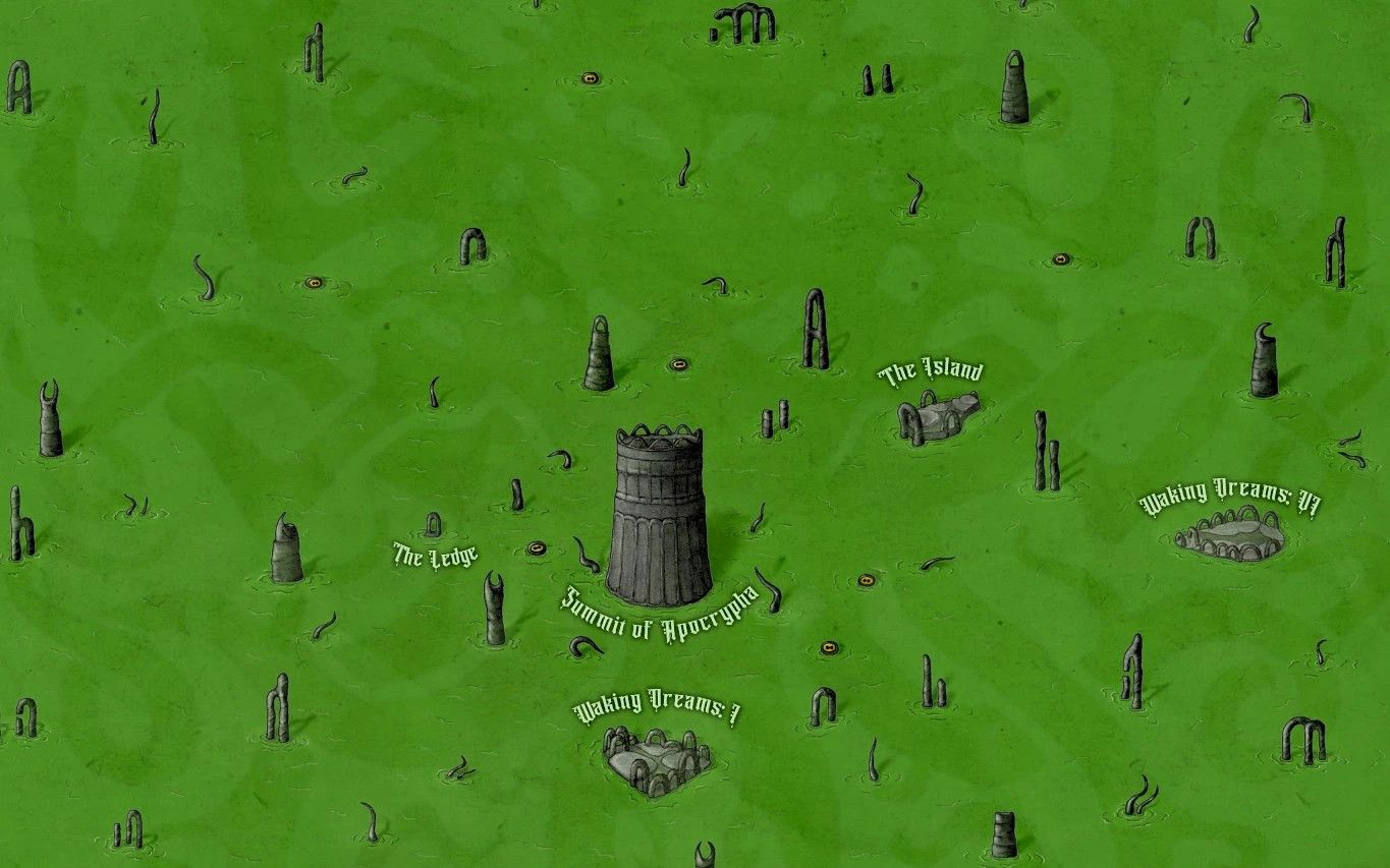 Apocrypha Paper Map for FWMF mod for The Elder Scrolls V: Skyrim Special Edition