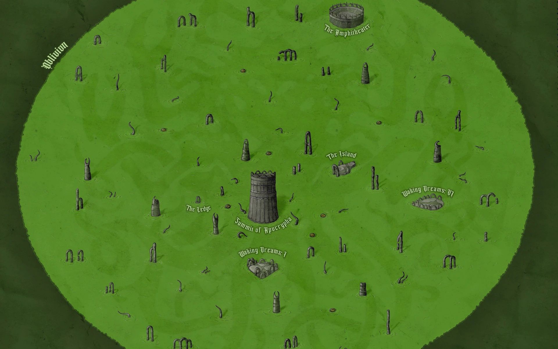 Apocrypha Paper Map for FWMF mod for The Elder Scrolls V: Skyrim Special Edition