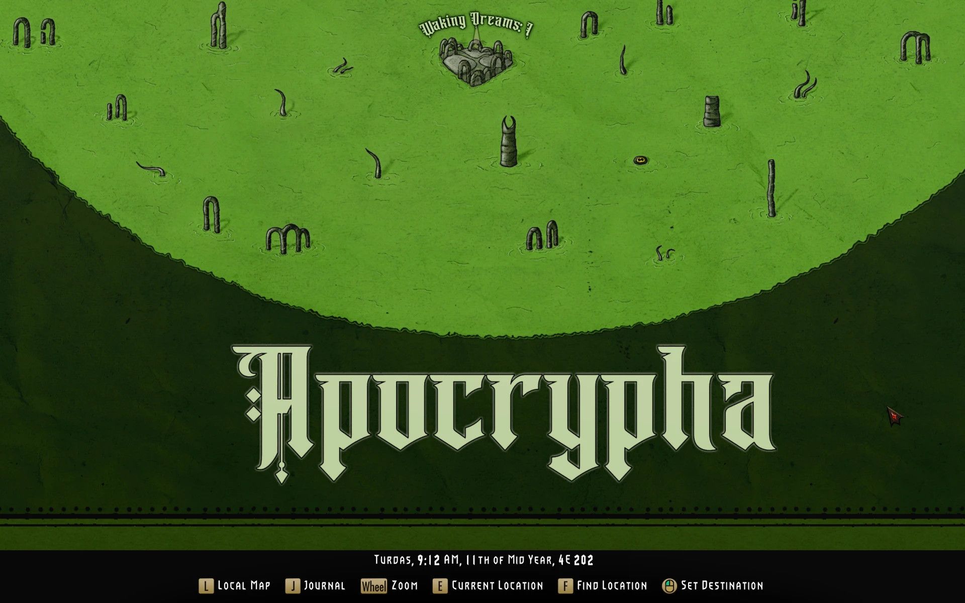 Apocrypha Paper Map for FWMF mod for The Elder Scrolls V: Skyrim Special Edition