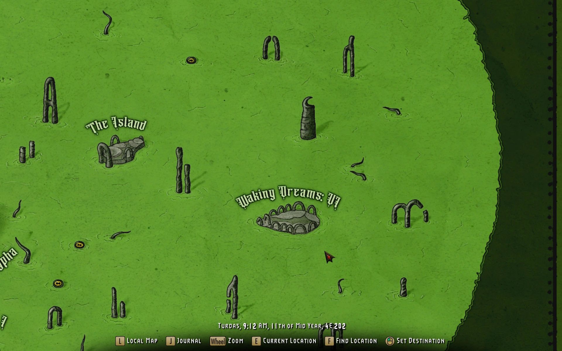 Apocrypha Paper Map for FWMF mod for The Elder Scrolls V: Skyrim Special Edition