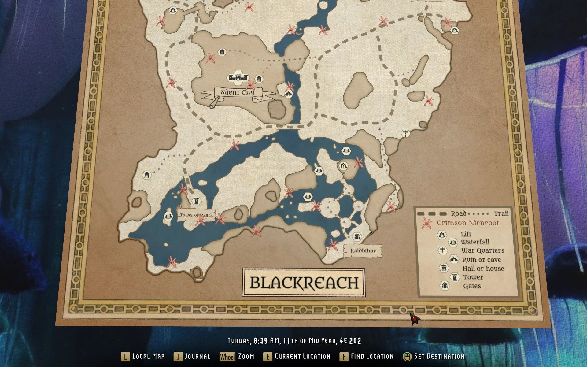 Blackreach Paper Map for FWMF mod for The Elder Scrolls V: Skyrim Special Edition