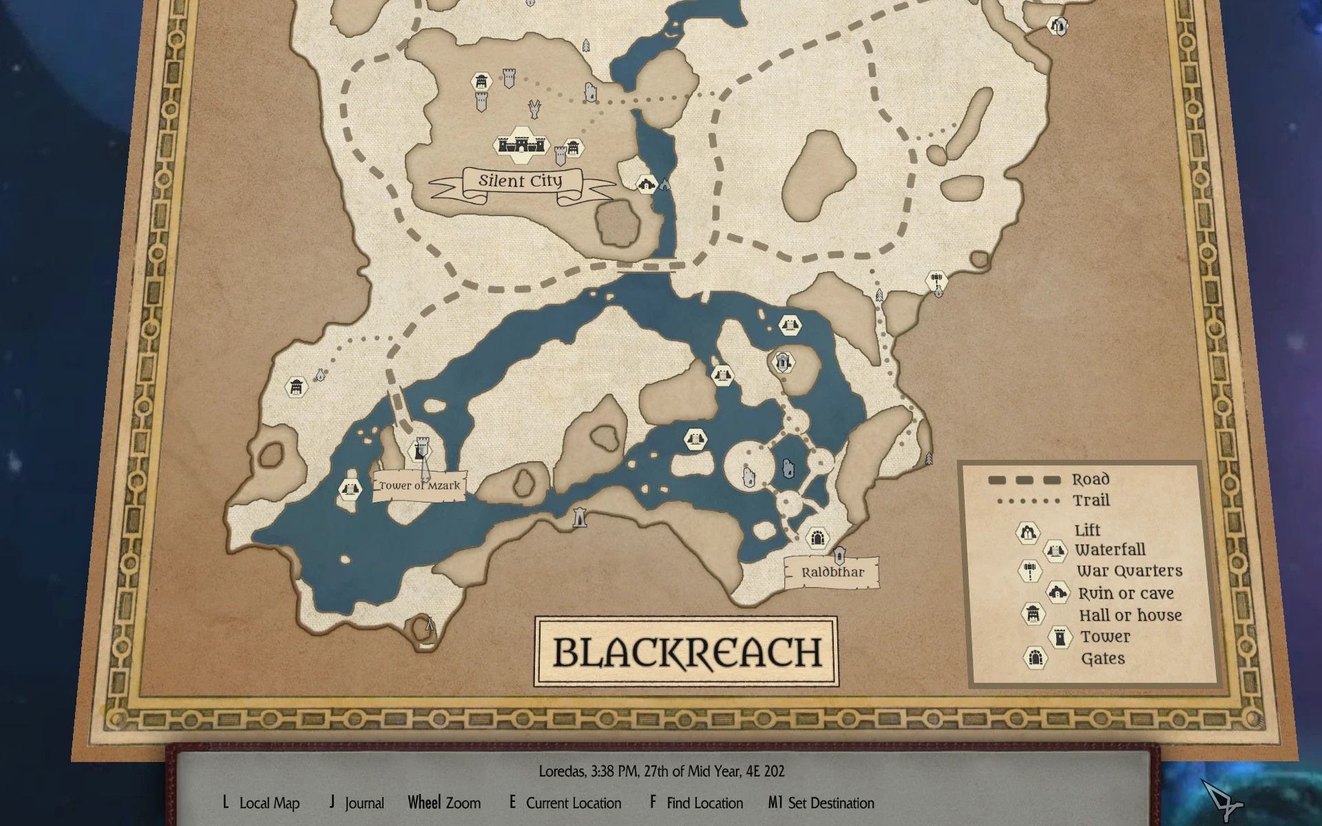 Blackreach Paper Map for FWMF mod for The Elder Scrolls V: Skyrim Special Edition